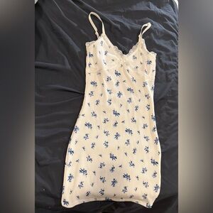 White and Blue mini dress